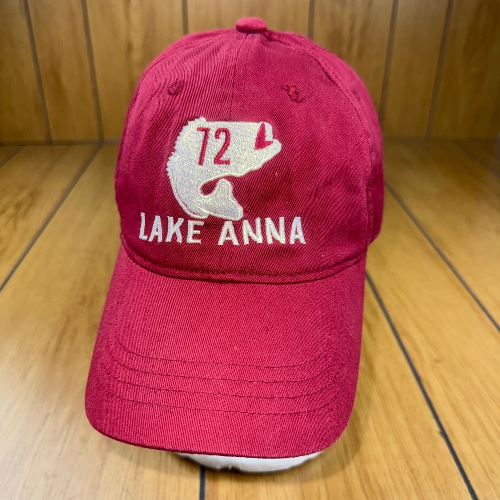 Outdoor Cap Lake Anna Fishing Hat Maroon Red Adjustable GWT-111 Mens Adult‎